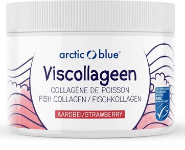Arctic Blue MSC Viscollageen poeder met aardbeiensmaak en vitamine C